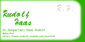 rudolf haas business card